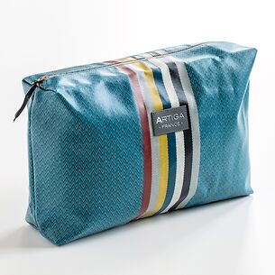 Waschzeugtasche Chevron von Artiga Groß Blau