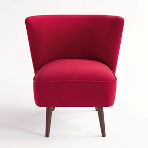 Mid-Century-Sessel Kopenhagen Ruby Velvet