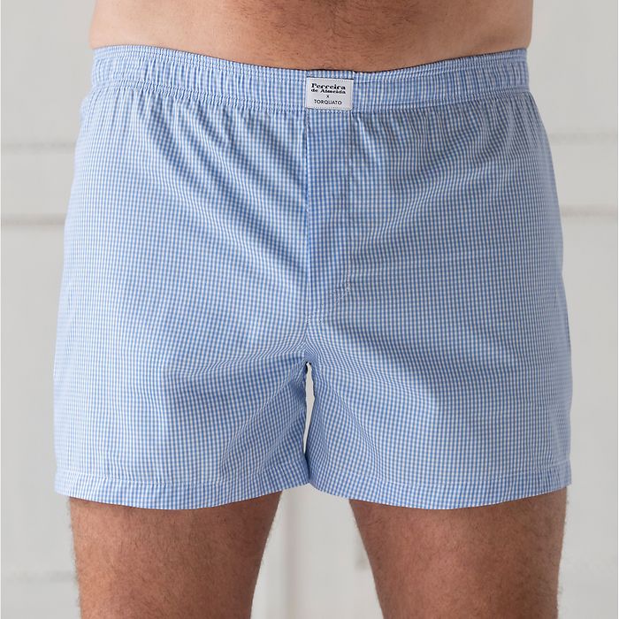 Ferreira de Almeida X Torquato Boxershorts Blau kariert S