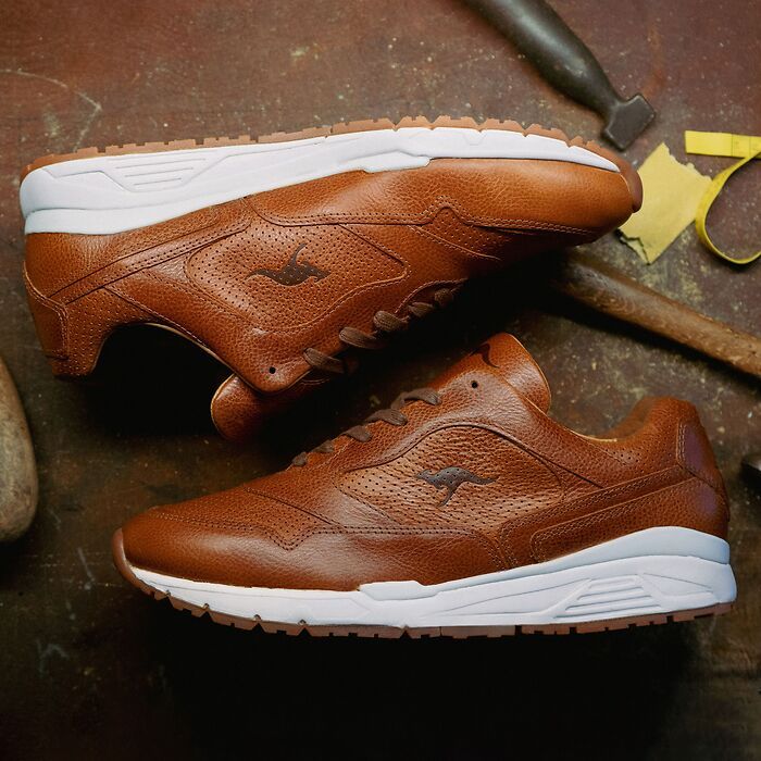 KangaROOS Leder-Sneaker Voltera Ultimate Cognac Gr. 44