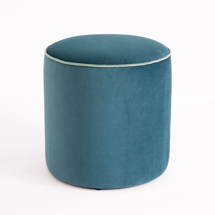 Samtpouf Audrey Blau / Hellblau